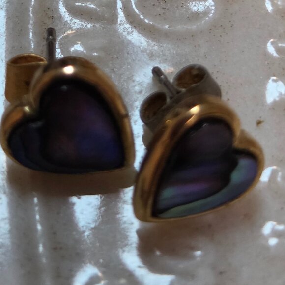 Bundle of Bronze, Silver Dangle and Gold Post Earrings - Picture 6 of 8